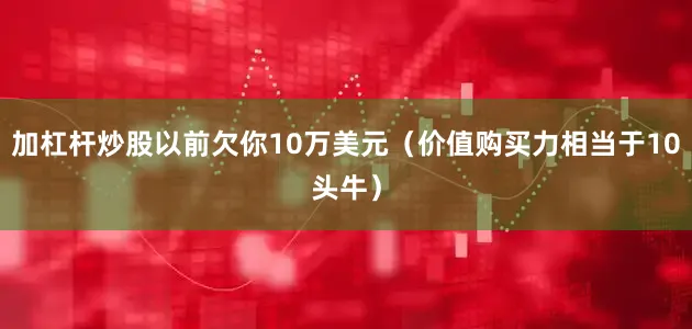 加杠杆炒股以前欠你10万美元（价值购买力相当于10头牛）